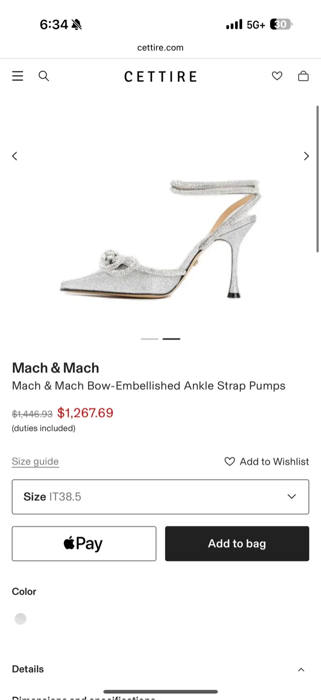 Mach & Mach Bow-Embellished Ankle Strap Pumps - Size 38.5 image indicator(4)