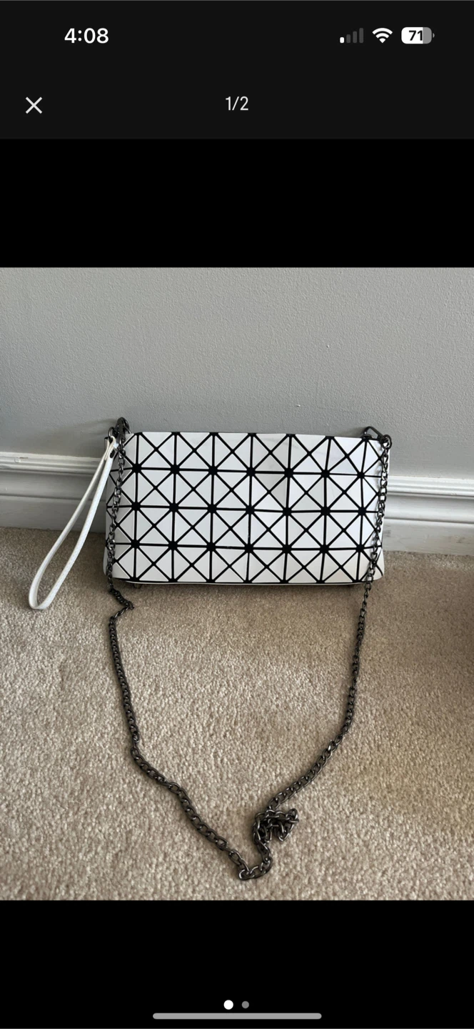 Brand new Black and white geometric crossbody bag -$40