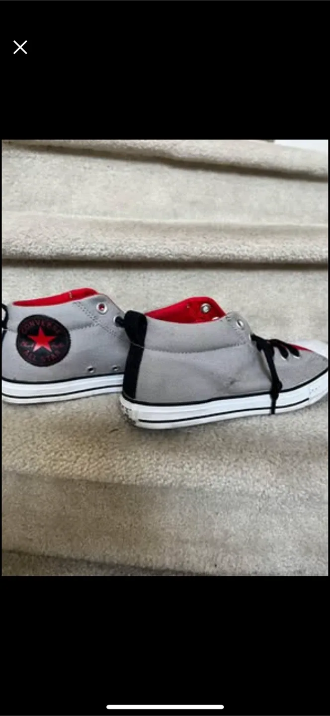 Boys Black/Grey/red Slip On All Star converse -$20 image indicator(3)