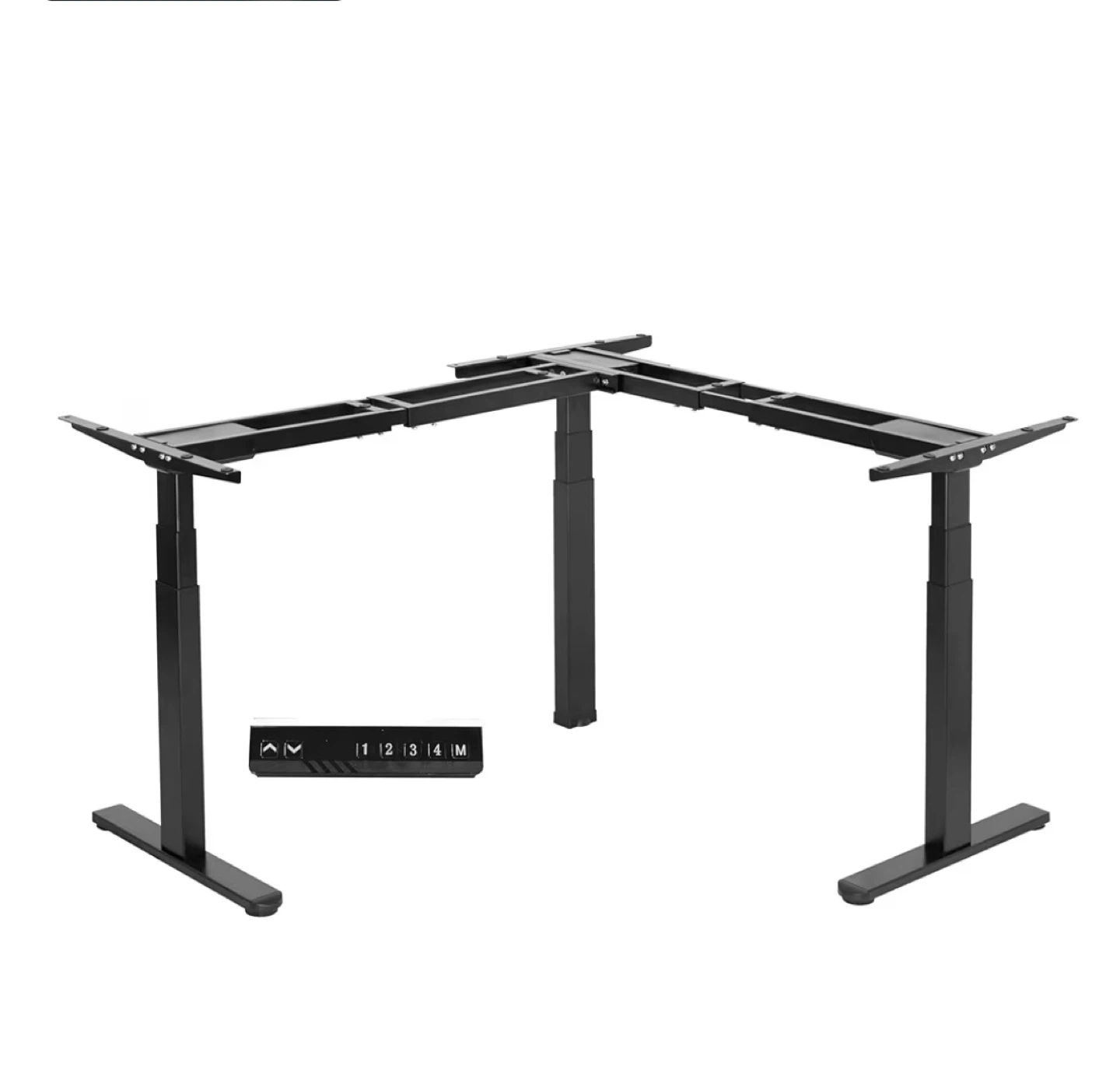 VIVO L-Shaped Standing Desk Frame - Black