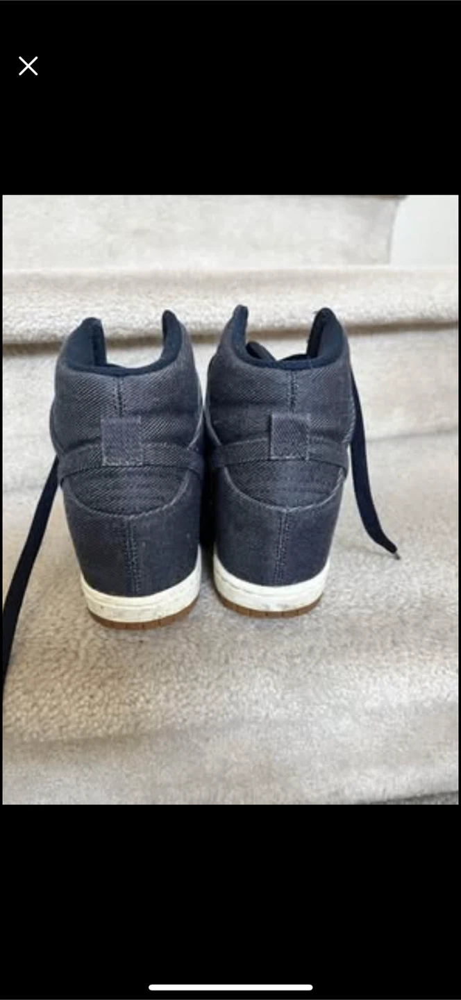 Women’s Nike sky high dunk wedge sneakers -size 7 - photo 3