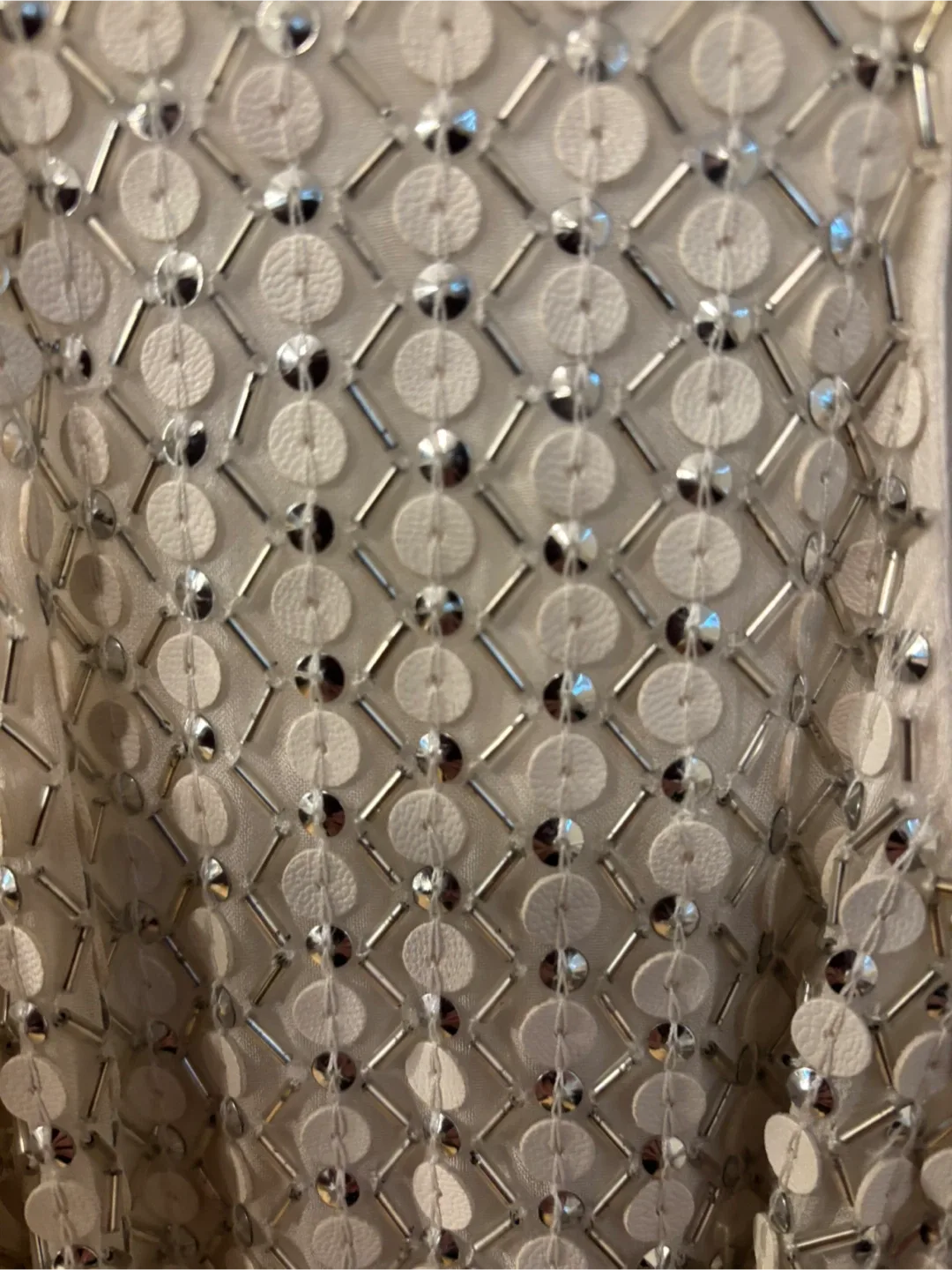 Parker White Sequin Top - Size M- New With Tags image indicator(5)