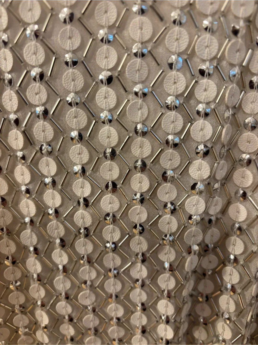 Parker White Sequin Top - Size M- New With Tags image indicator(3)