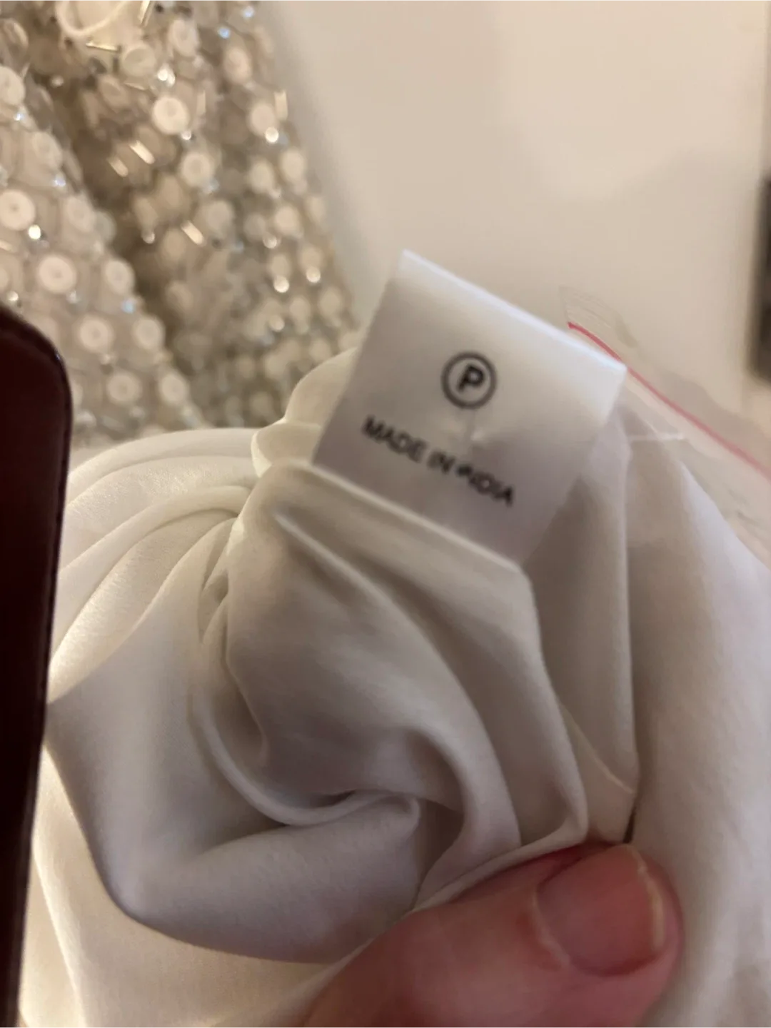 Parker White Sequin Top - Size M- New With Tags image indicator(8)