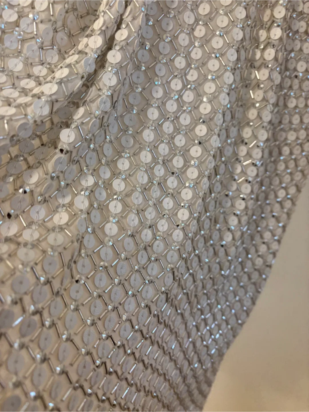 Parker White Sequin Top - Size M- New With Tags image indicator(9)