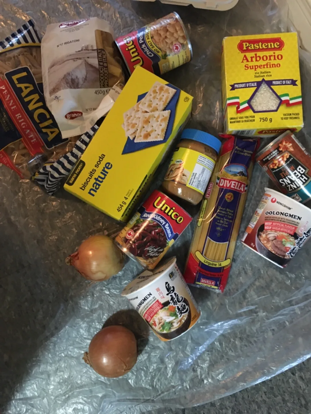 Assorted Pasta and Food Items