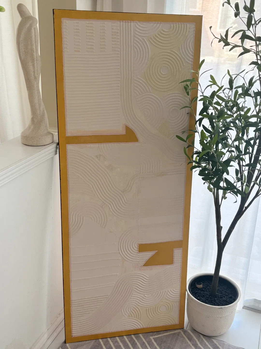 Textured Wall Art with Gold Frame image indicator(3)