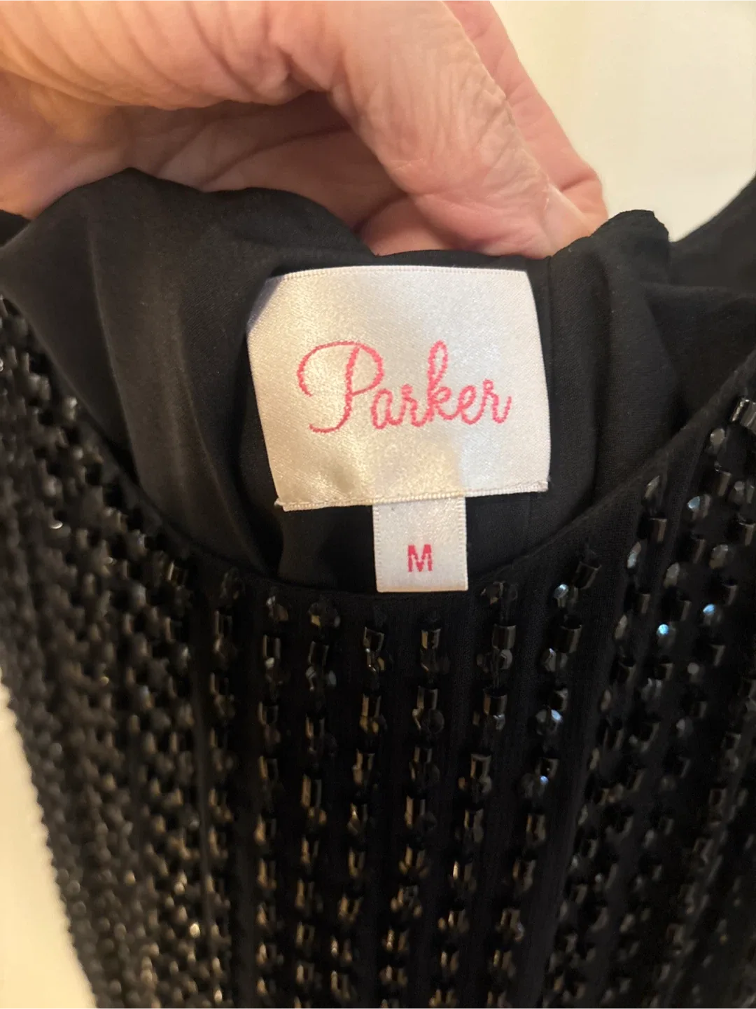 Parker Black Beaded Dress - Size M New image indicator(2)