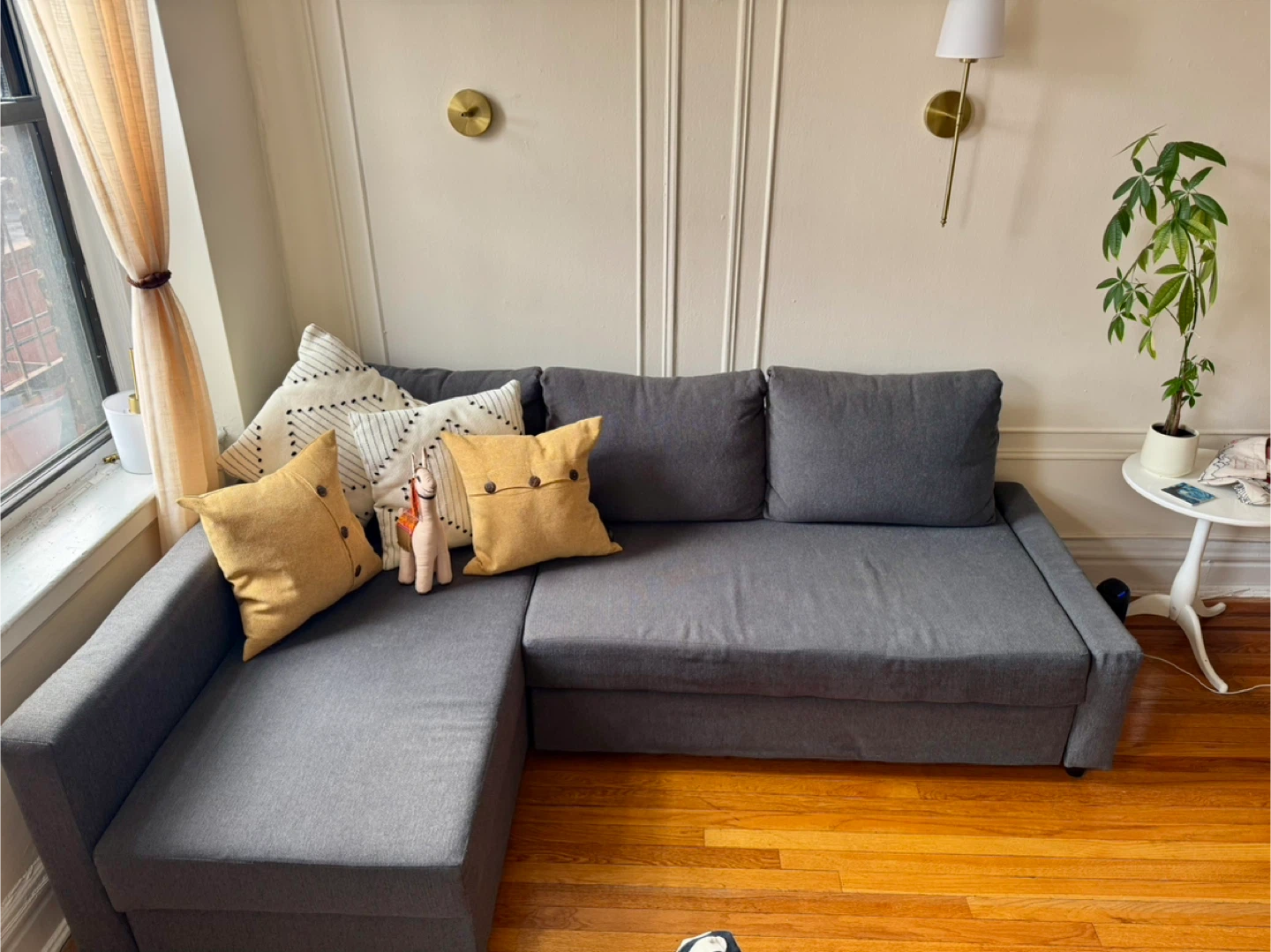Gray Sectional Sofa with Storage
