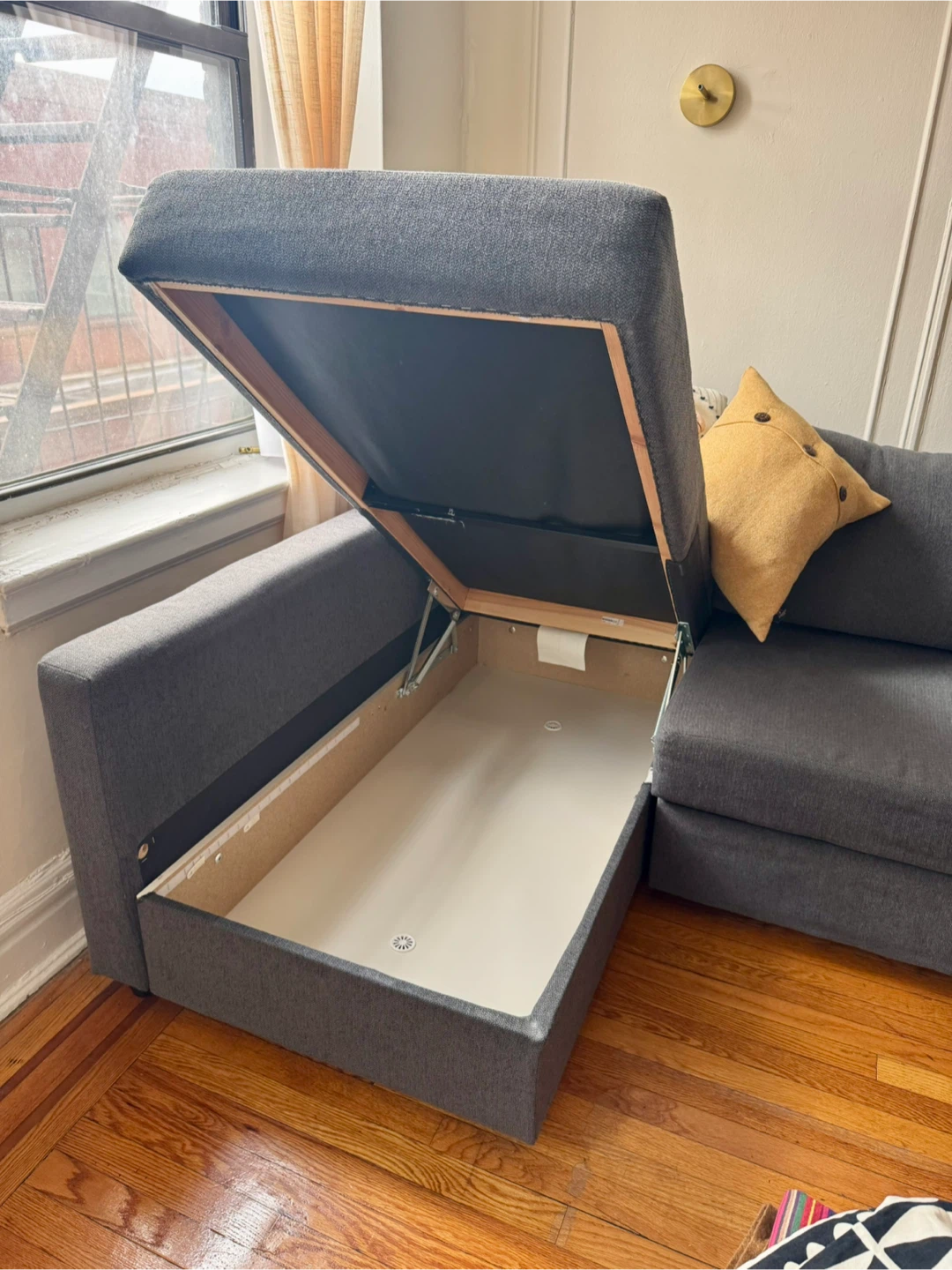 Gray Sectional Sofa with Storage - photo 3