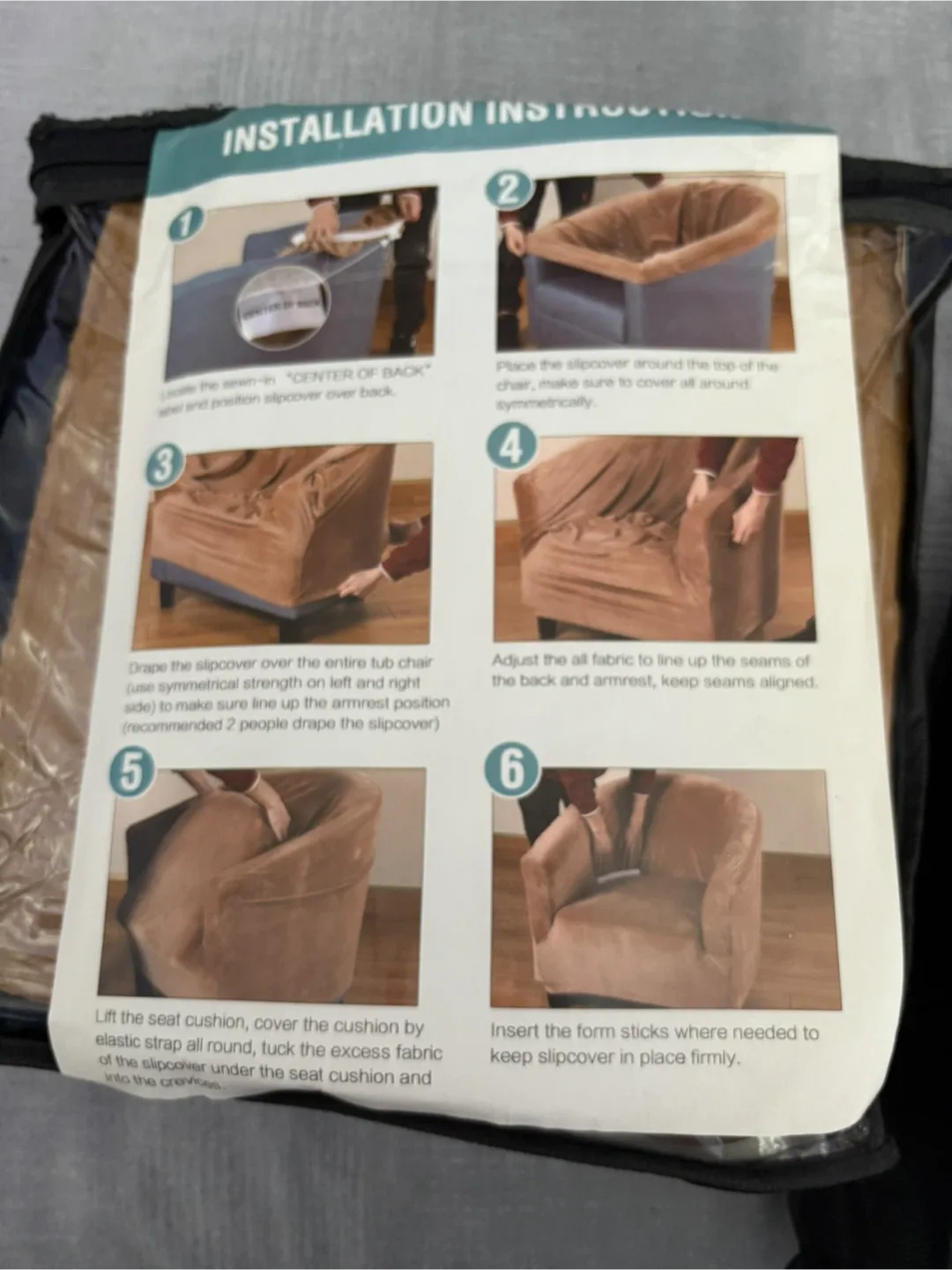 New Tub Chair Slipcover - Navy Blue Velvet image indicator(2)