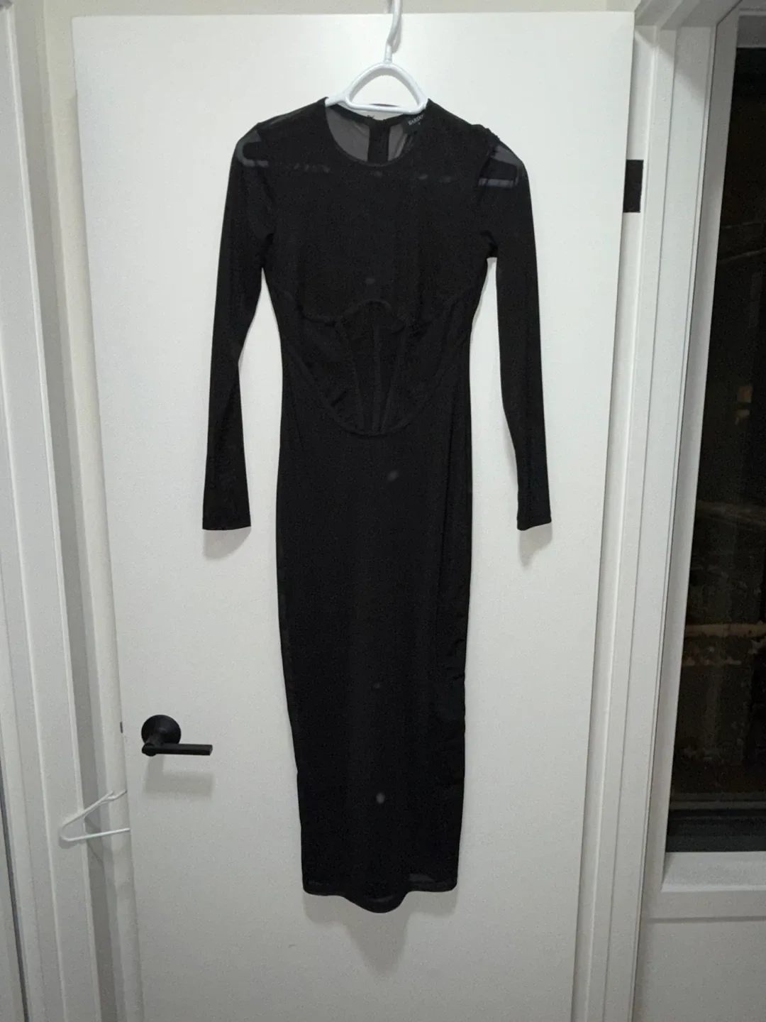 Bardot Black Corset Midi Dress image indicator(2)