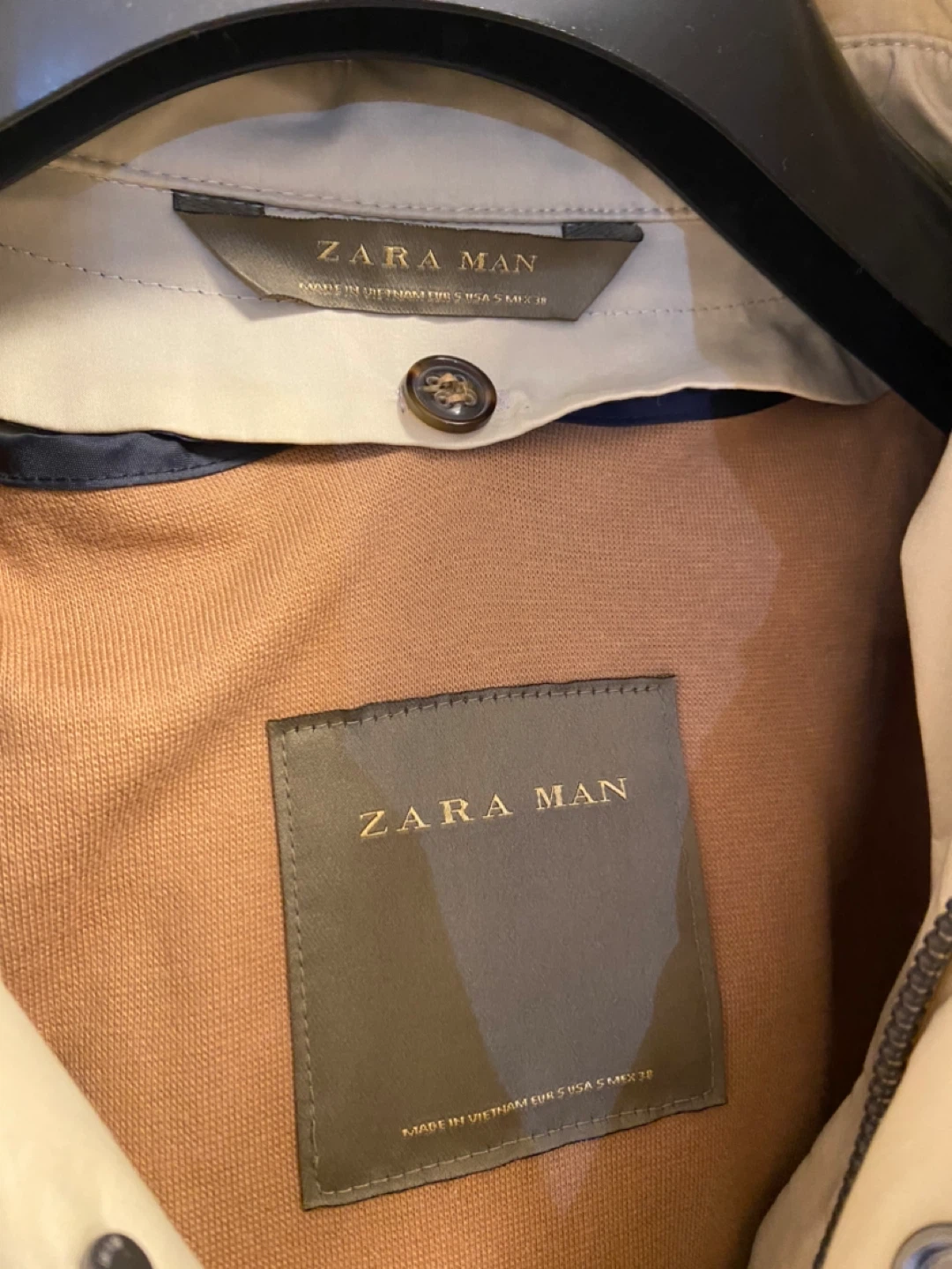 Zara Man Beige Hooded Trench Coat - photo 2