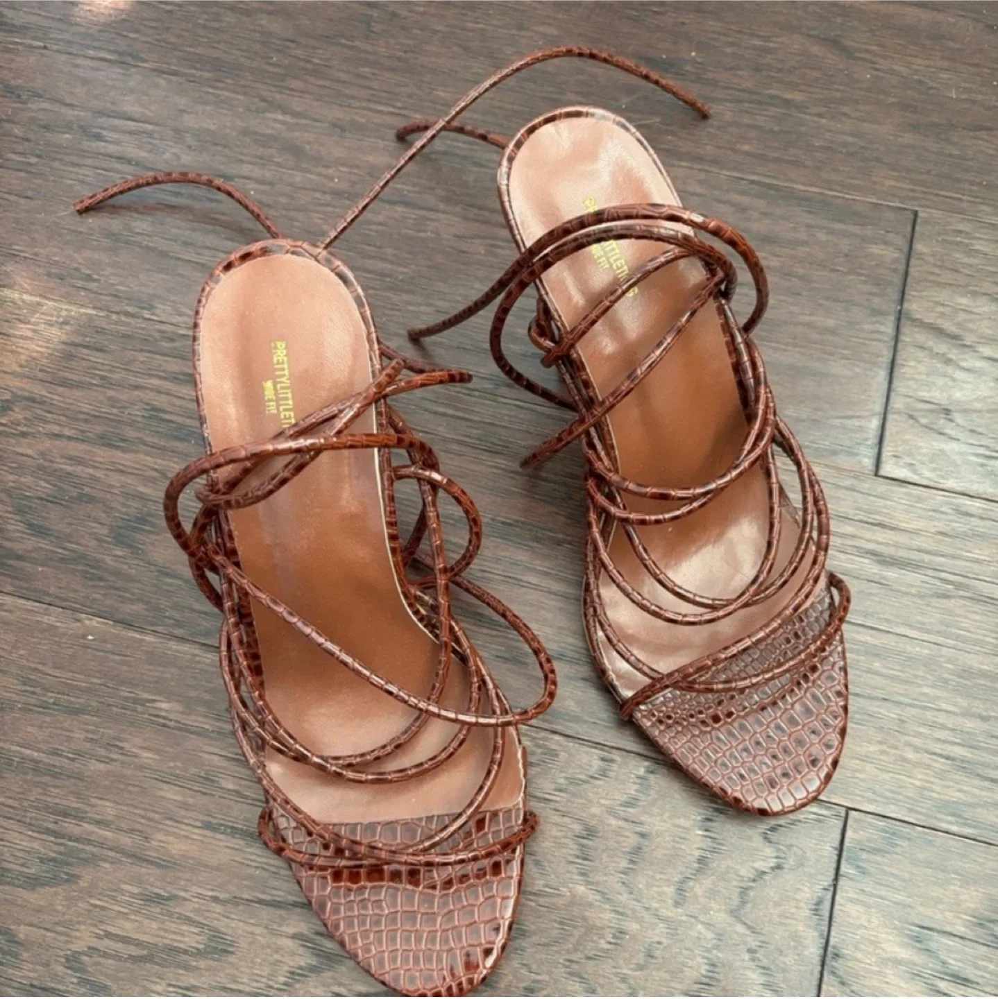PrettyLittleThing | Brown Strappy Heels - US 5 image indicator(2)