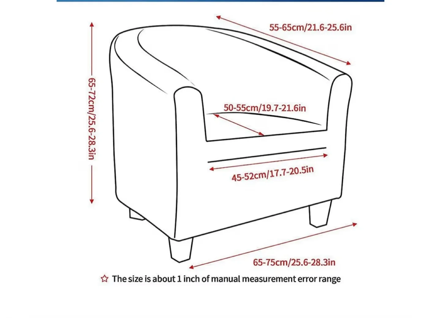 New Tub Chair Slipcover - Navy Blue Velvet image indicator(4)