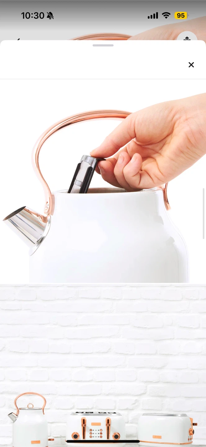 Haden White & Copper Dorchester Kettle - photo 3