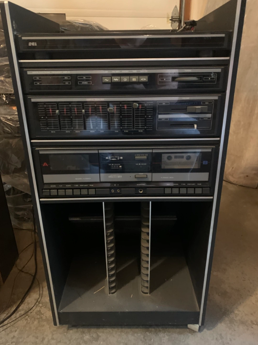 Vintage Stereo System with Turntable
