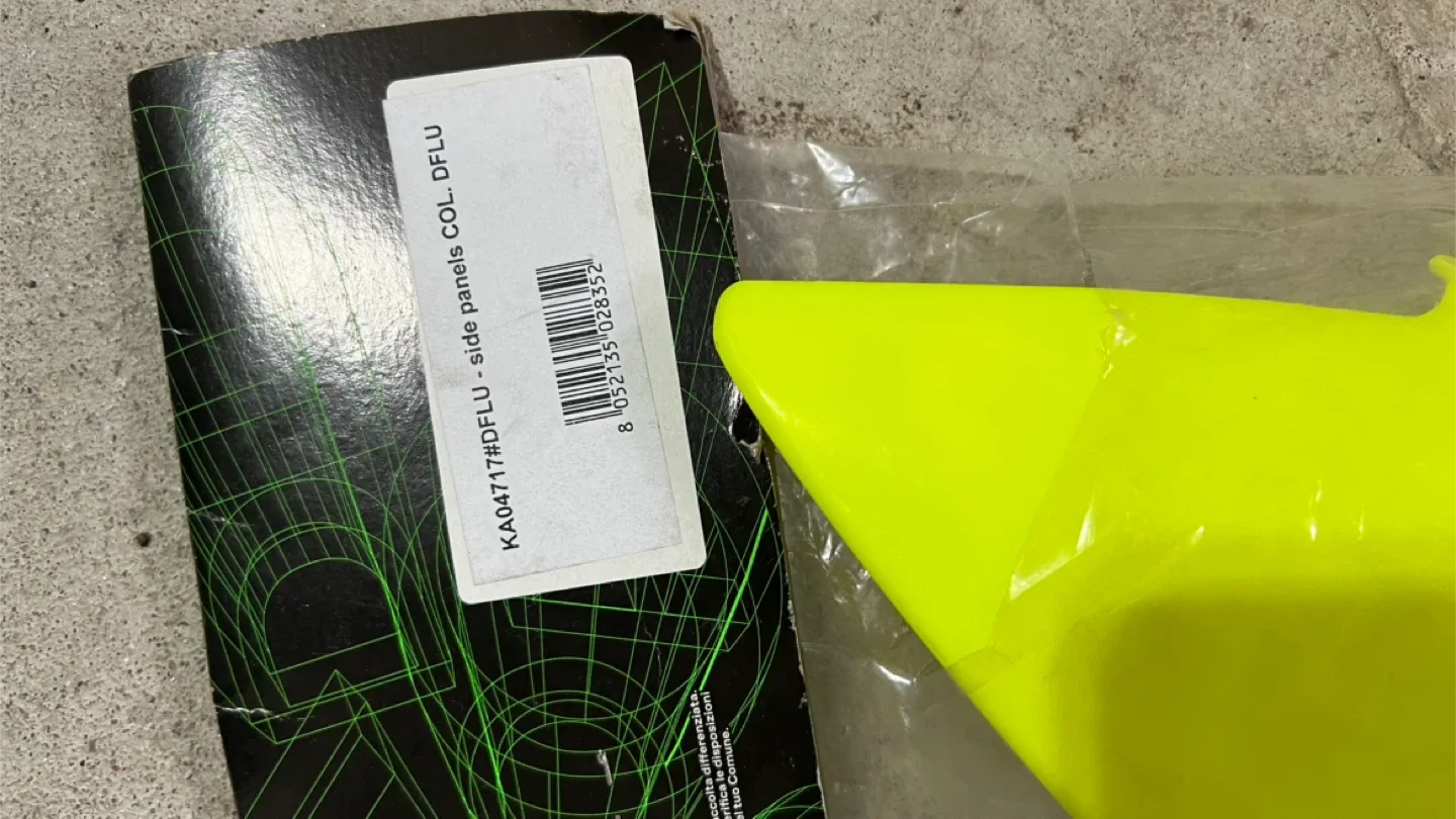 New UFO Plast Dirt Bike Side Panels - Yellow/Black image indicator(2)