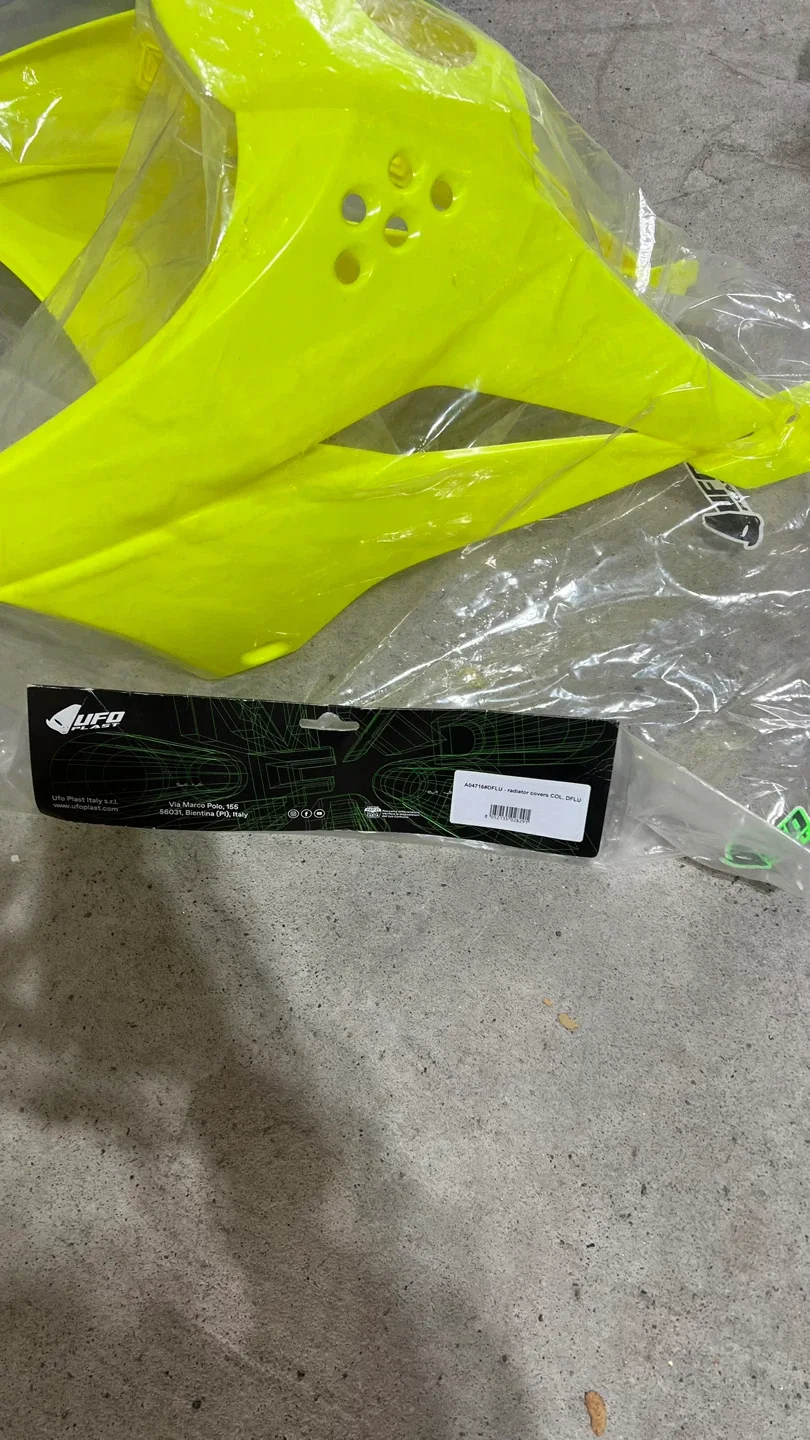 New UFO Plast Dirt Bike Side Panels - Yellow/Black image indicator(6)