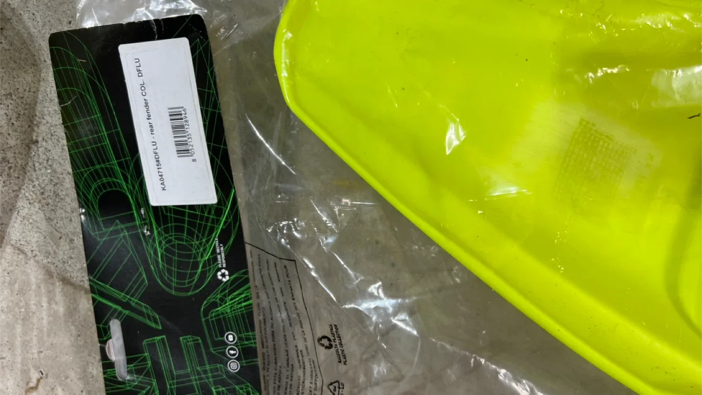 New UFO Plast Dirt Bike Side Panels - Yellow/Black image indicator(10)