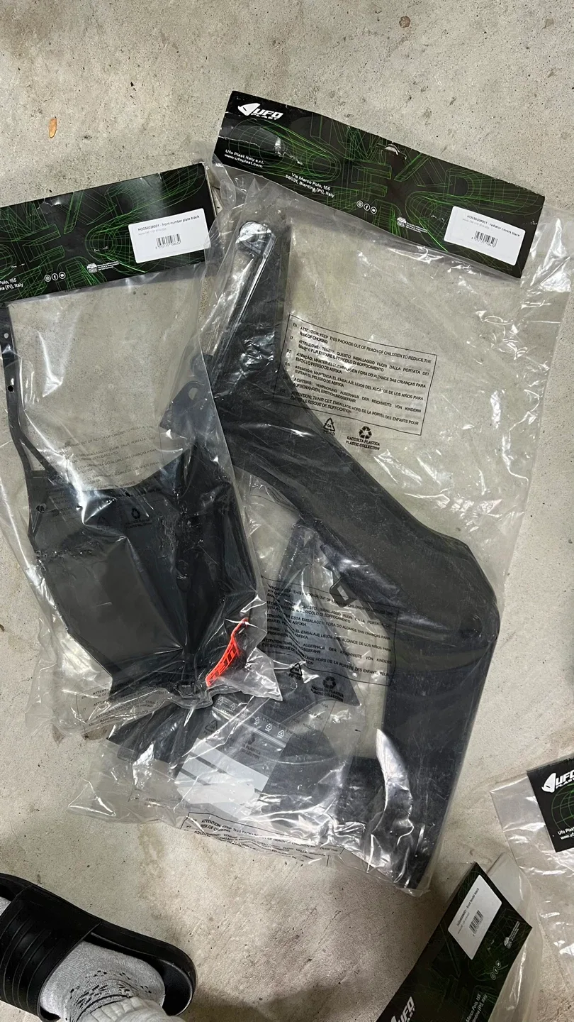New UFO Plast Dirt Bike Side Panels - Yellow/Black image indicator(7)