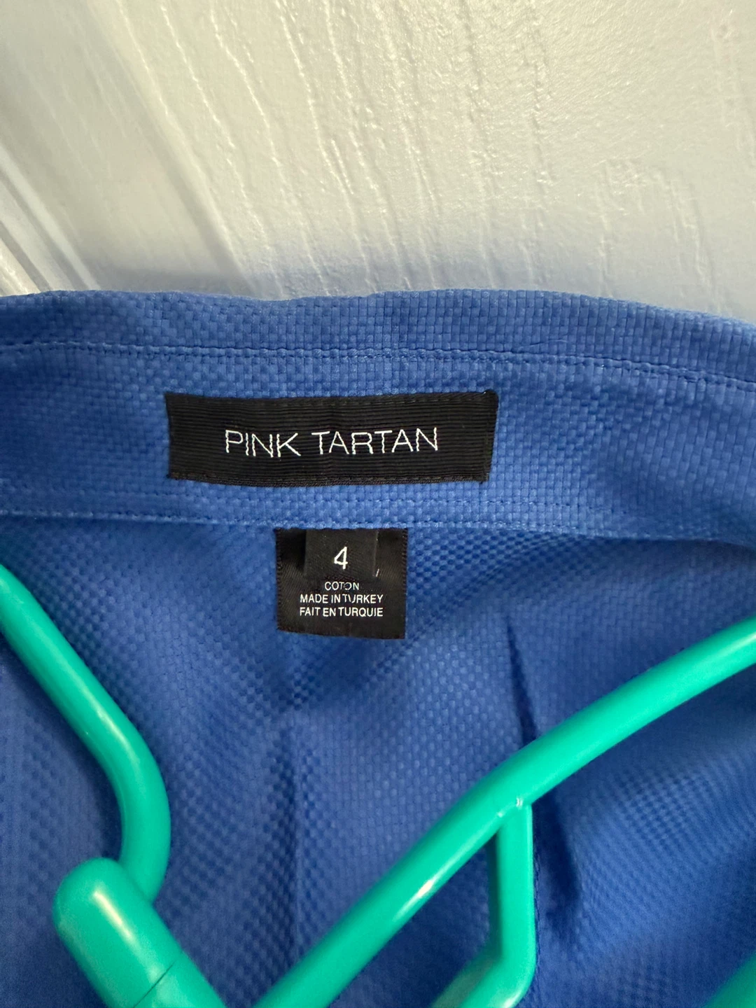 Pink Tartan Blue Cotton Shirt - Size 4(medium) - photo 5