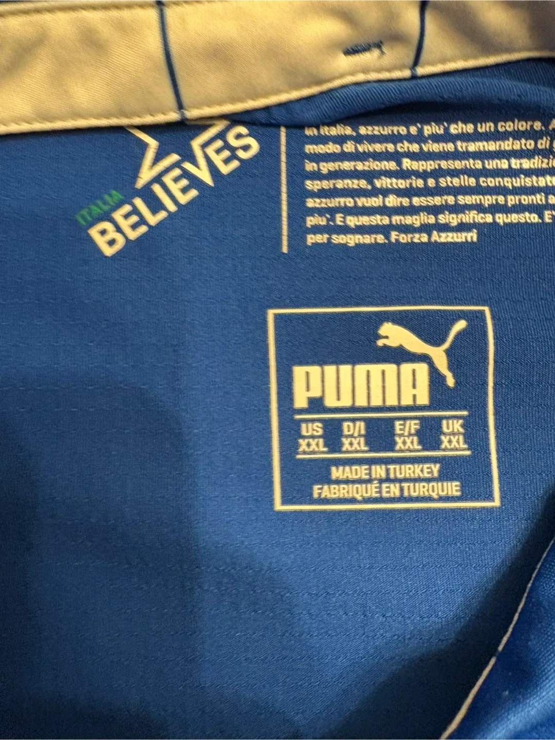 Puma Italia XXL Blue Polo Shirt image indicator(2)