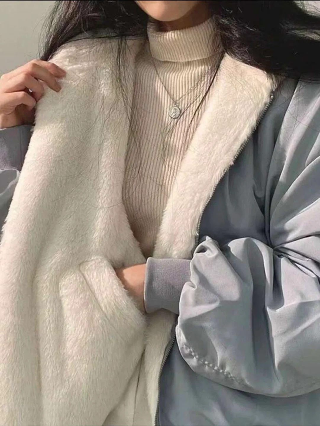 Winter Hat and Scarf Set with Faux Fur Trim image indicator(9)