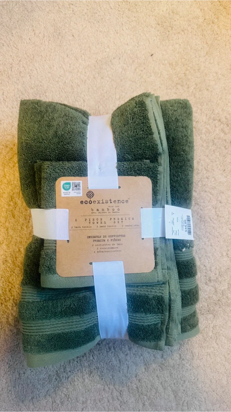 Ecoexistence 6-Piece Premium Towel Set - New