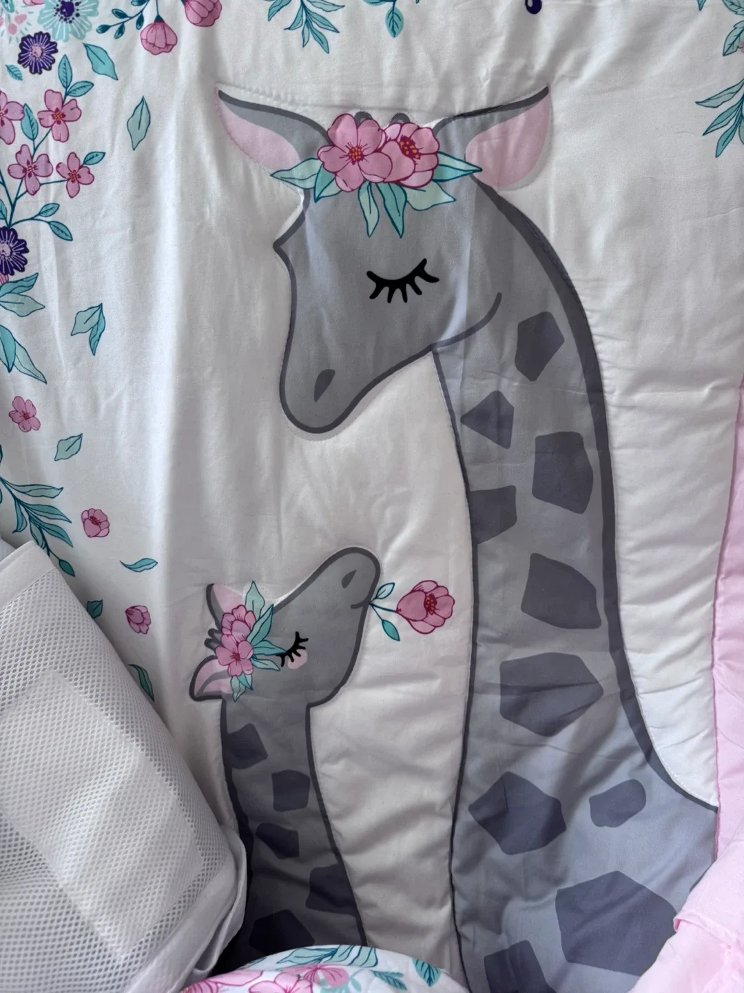 Baby Crib Bedding Set - Floral Giraffe Theme image indicator(5)