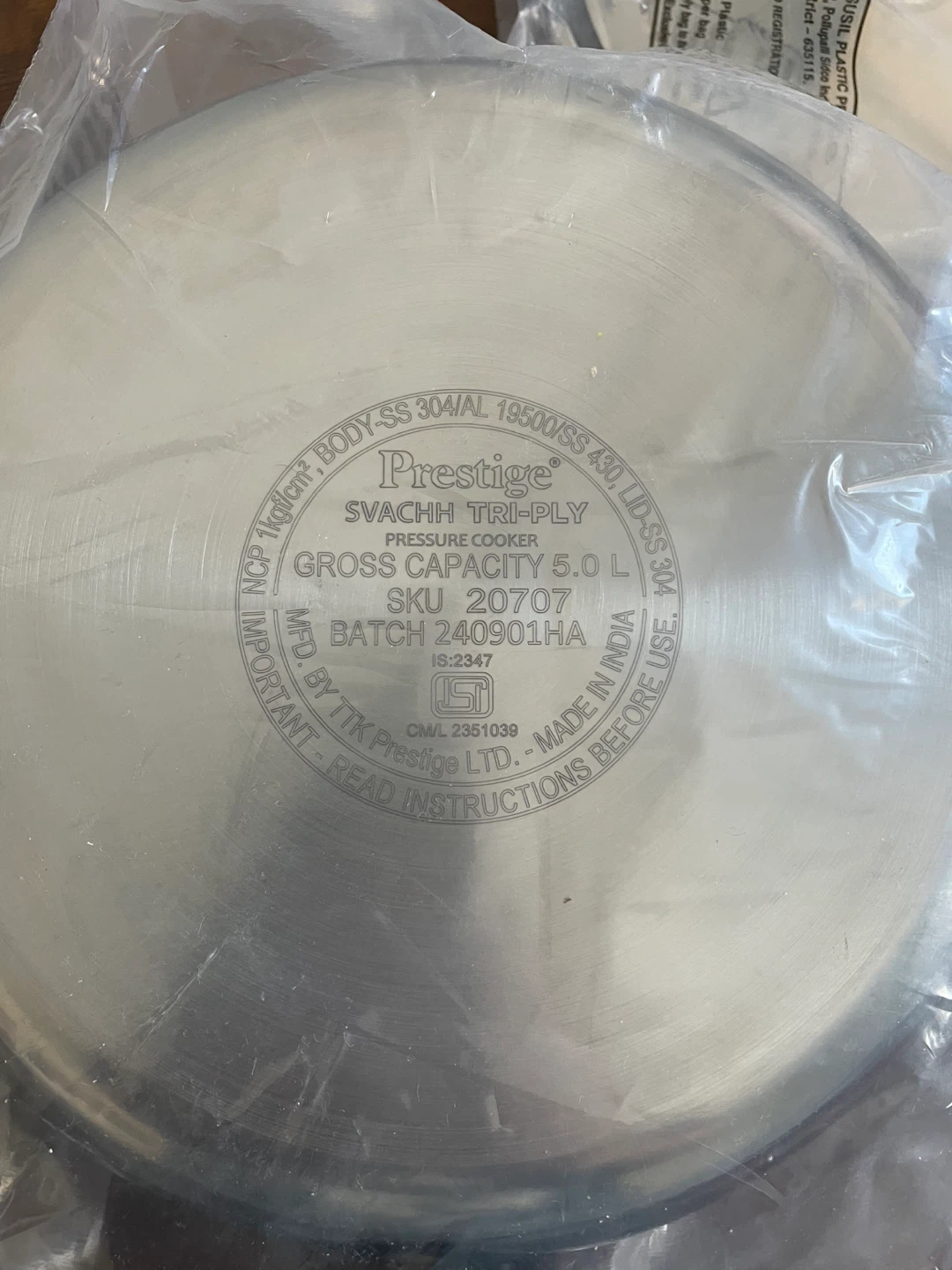 Brand New Prestige Tri-Ply 5.0L Pressure Cooker - photo 3