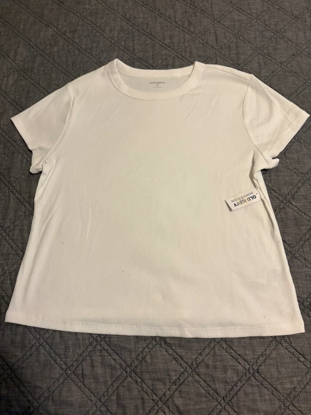 Old Navy White Ribbed T-Shirt - XL image indicator(4)