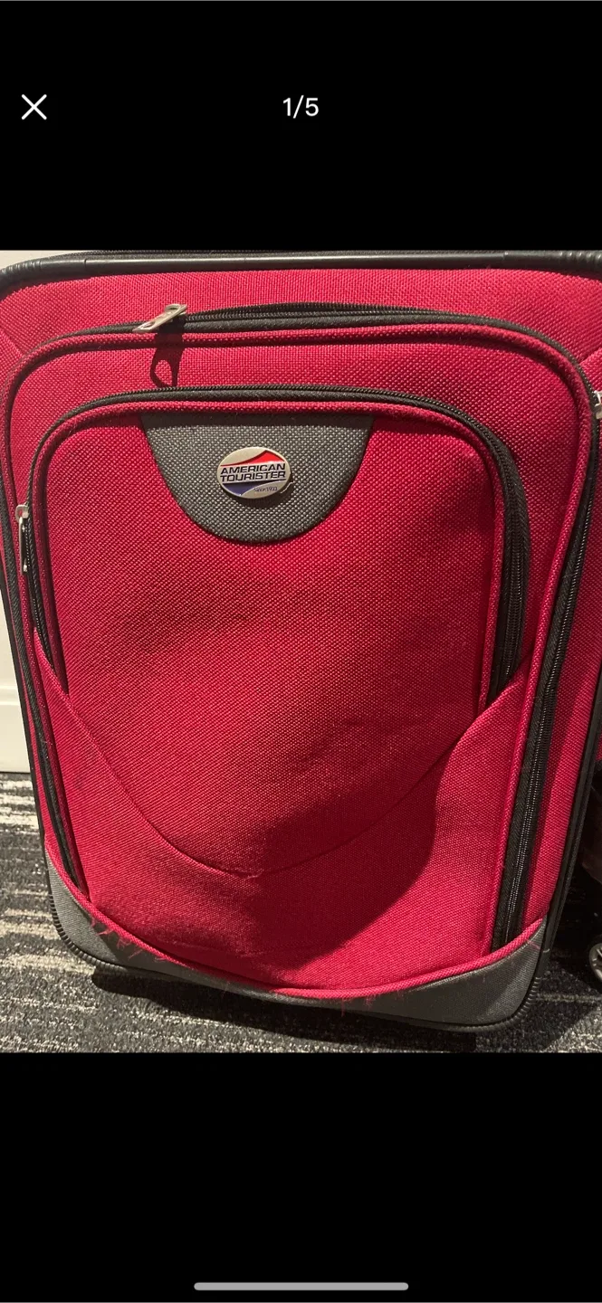 American Tourister Red Carry-On Luggage thumbnail