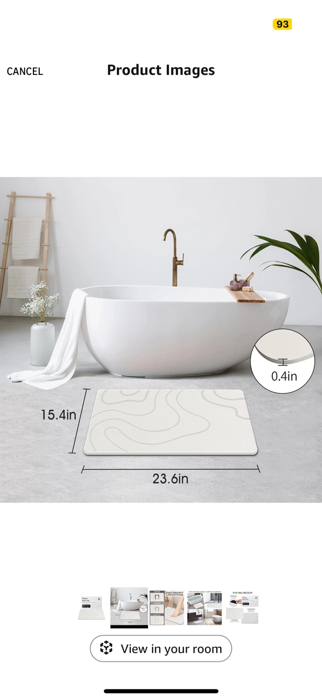 Stone Bath Mat - Diatomaceous Earth - photo 4