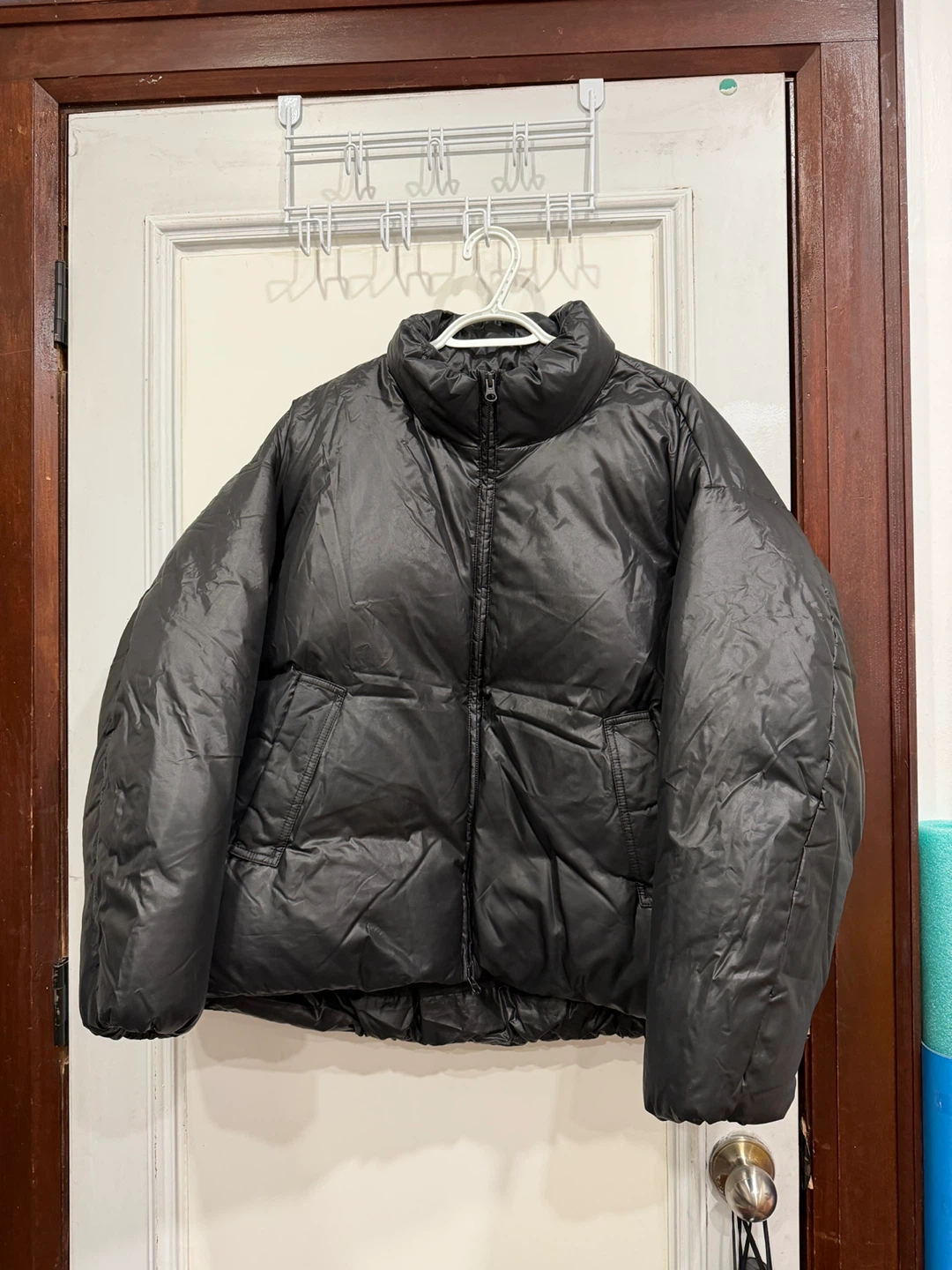 Draw Fit Black Puffer Jacket - Size M