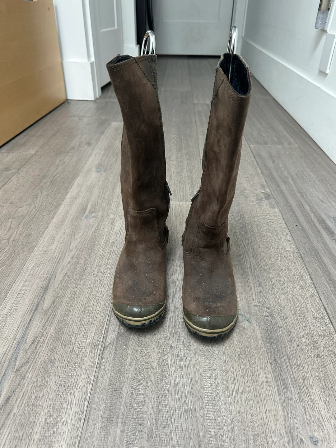 Sorel Slimpack Women's  Brown Suede Riding Boots - Size 7.5