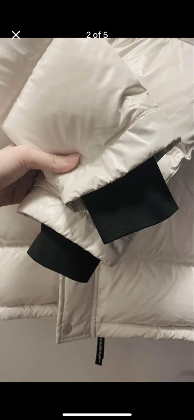 Aritzia Super Puff Mid-Length Down Jacket - Hi-Gloss White image indicator(2)