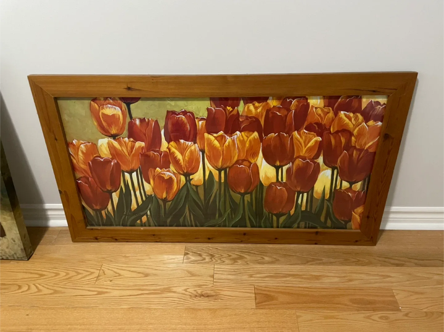 Tulip Painting with Wooden Frame thumbnail