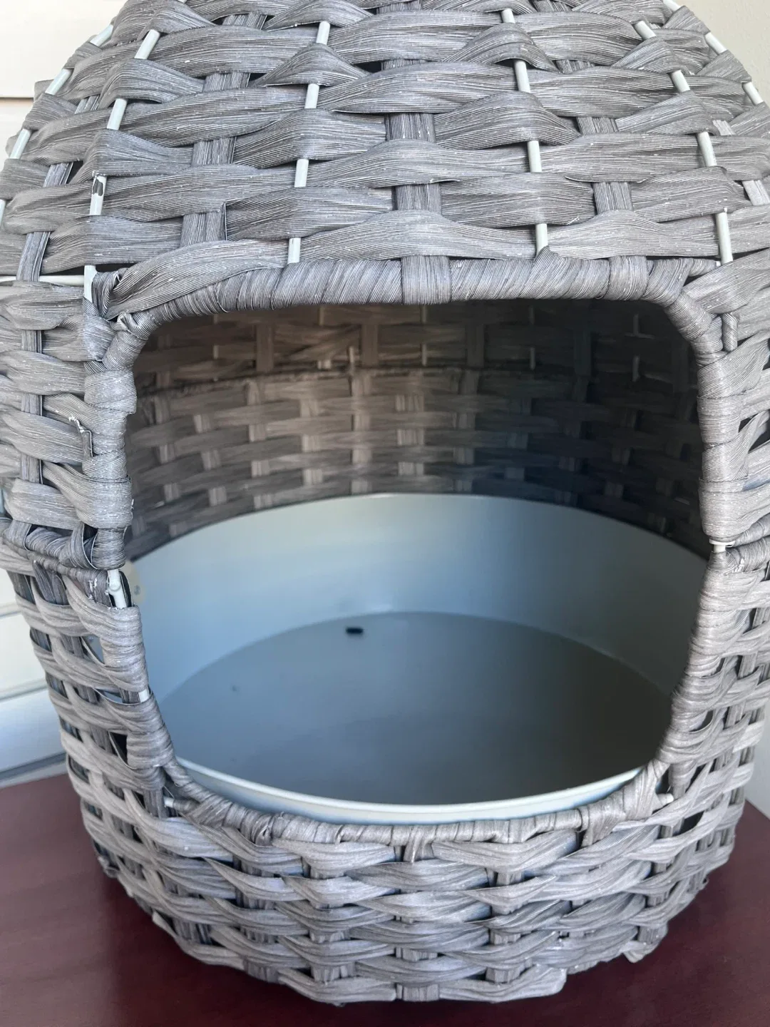 Woven Cat litter box with Faux Plant image indicator(2)