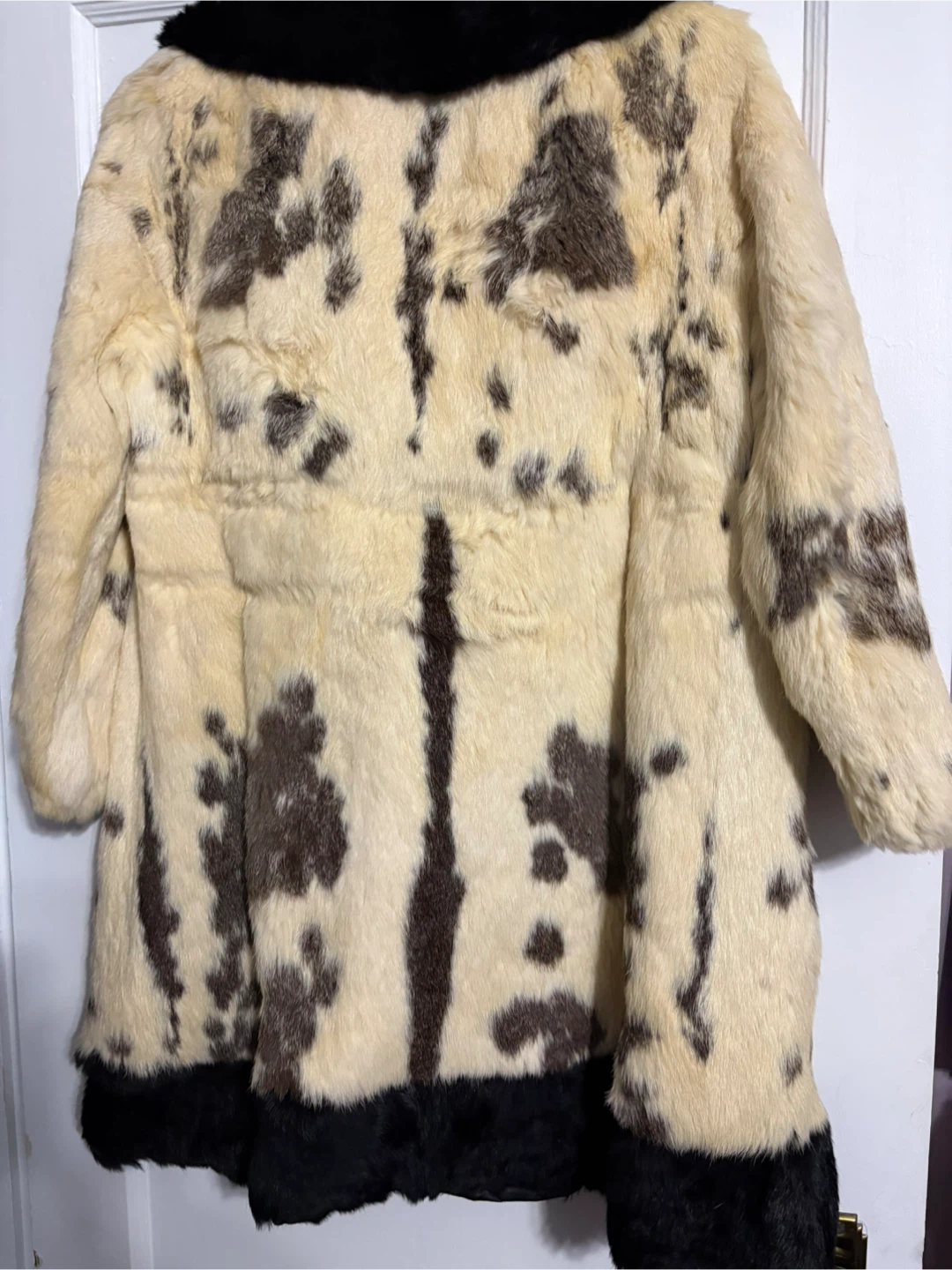 Vintage D. Kindy & Sons Rabbit Fur Jacket - Black/White - photo 2