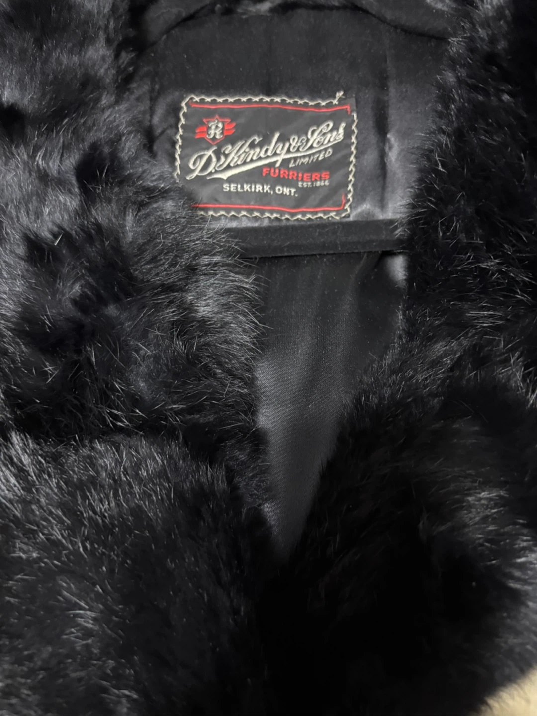 Vintage D. Kindy & Sons Rabbit Fur Jacket - Black/White - photo 4