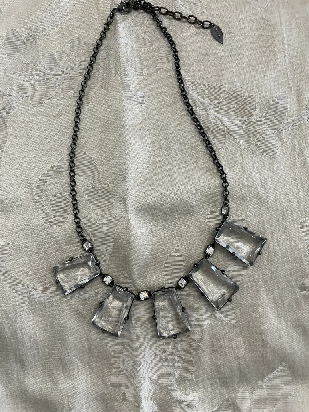 Coldwater Creek Clear Stone Statement Necklace image indicator(3)