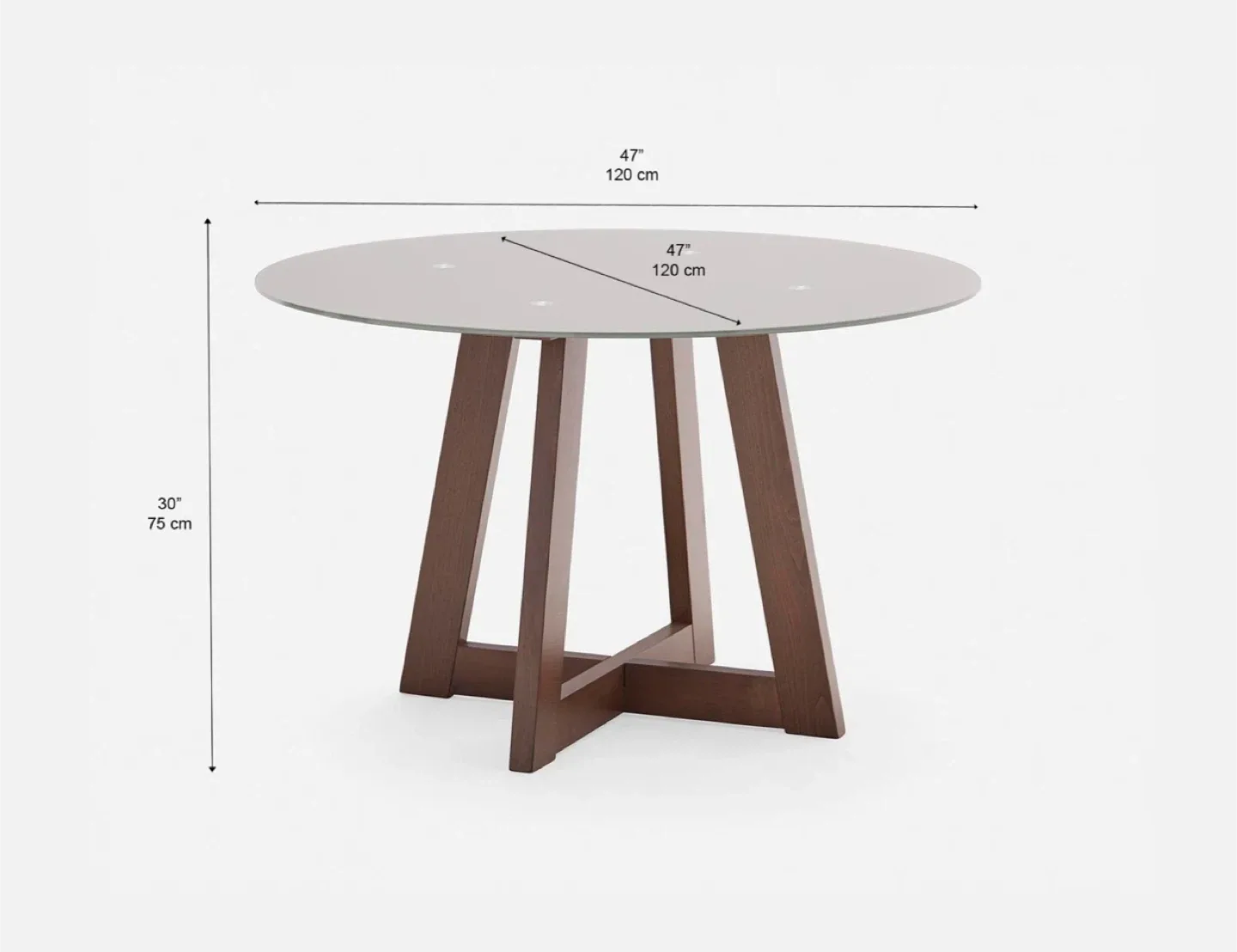 Round Glass Dining Table - 47 inch image indicator(3)
