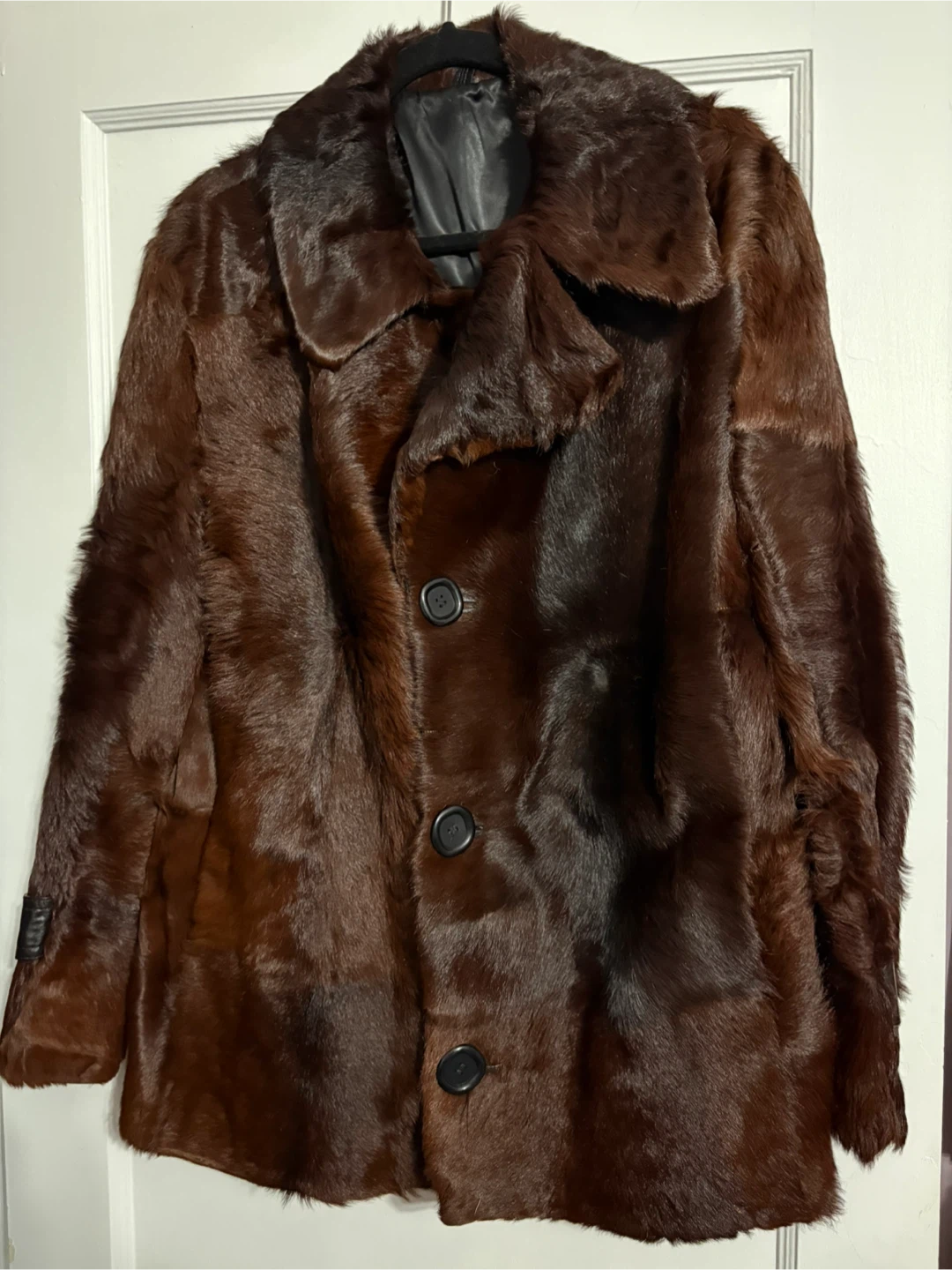 Vintage Roger Roche Paris Brown Goat Skin Jacket