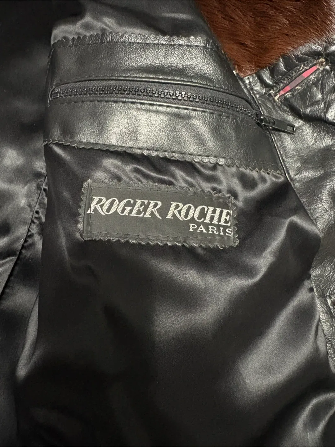 Vintage Roger Roche Paris Brown Goat Skin Jacket image indicator(8)