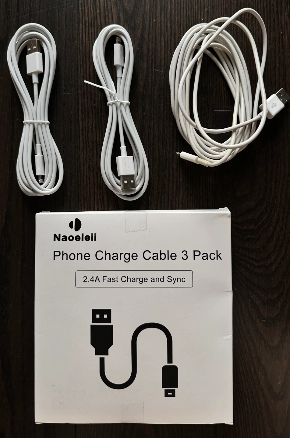 3-Pack iPhone USB A to Lightning Charger Cable - photo 2