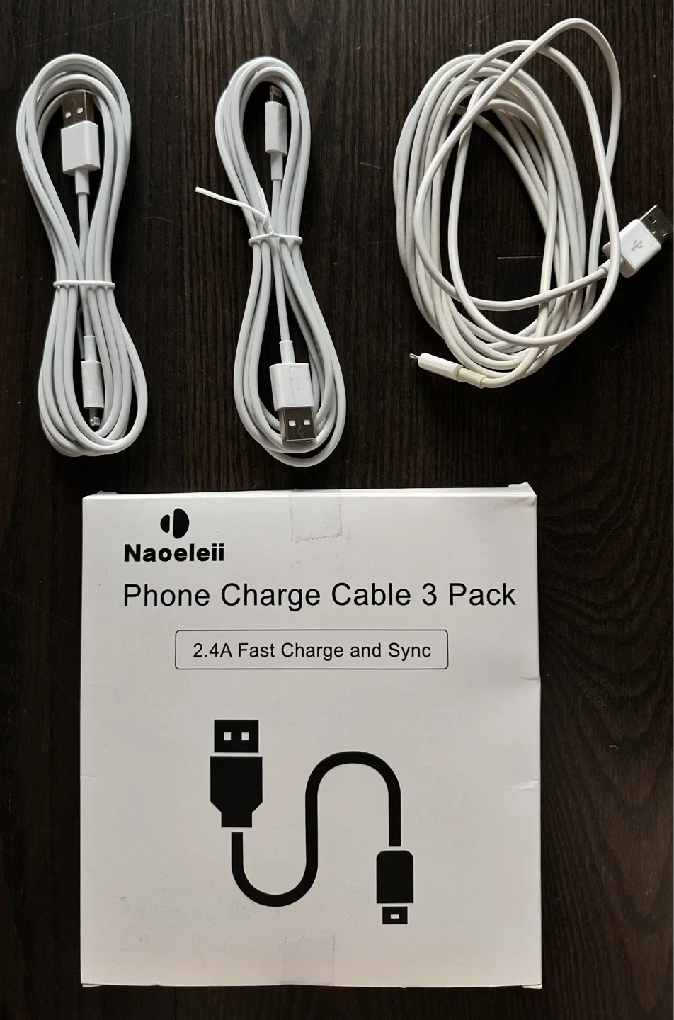 3-Pack iPhone USB A to Lightning Charger Cable image indicator(2)