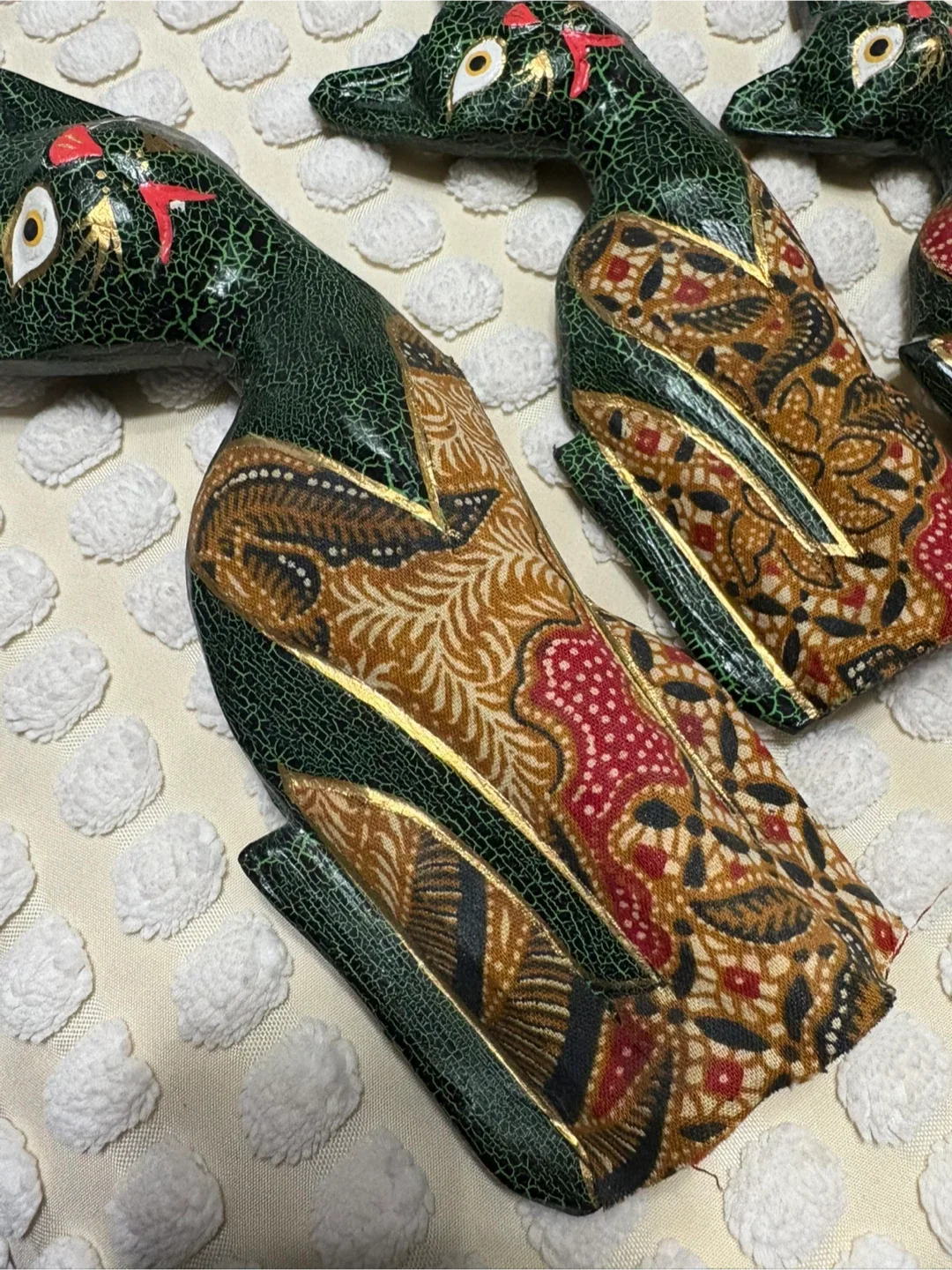 Whimsical Wooden Cat Figurines - Set of 3 image indicator(3)