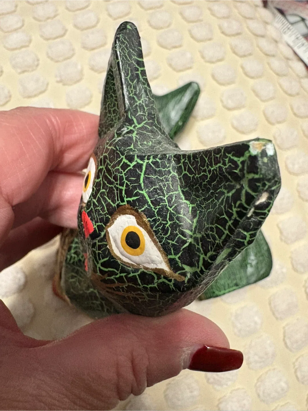 Whimsical Wooden Cat Figurines - Set of 3 image indicator(6)