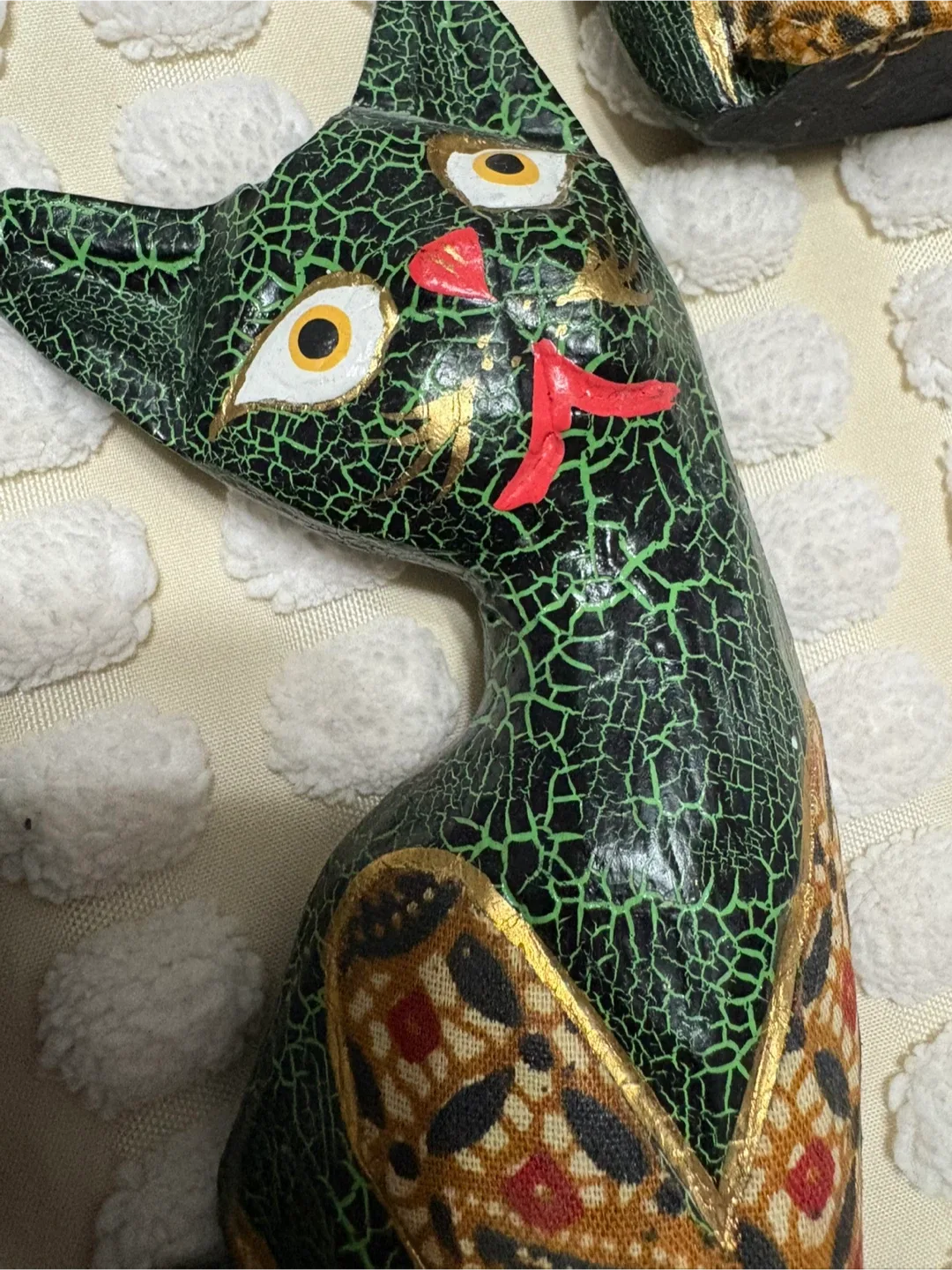 Whimsical Wooden Cat Figurines - Set of 3 image indicator(7)